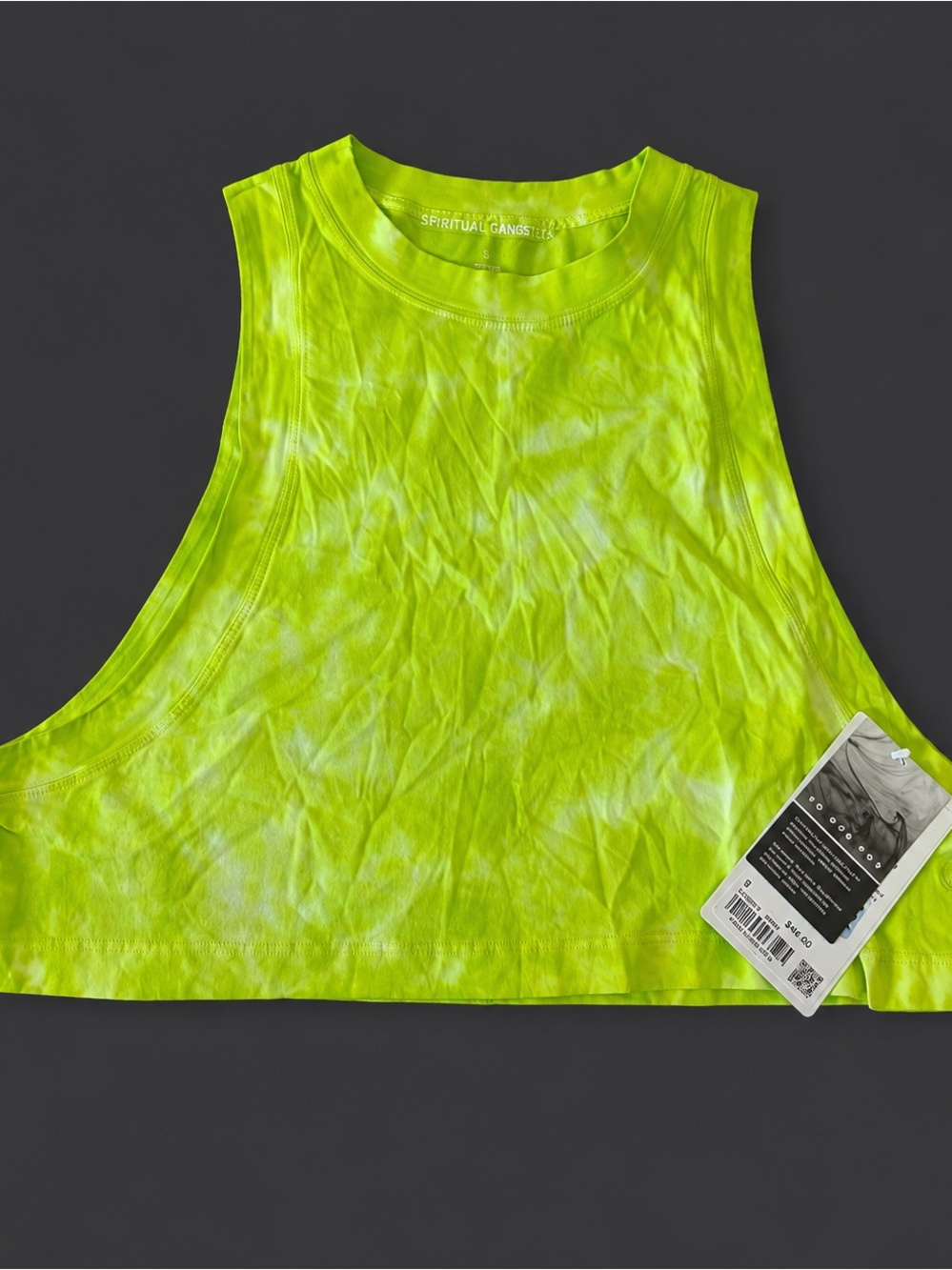 *Lululemon All Yours Crop Tank Tie Dye | Size 8 | NWT | Highlight Yellow